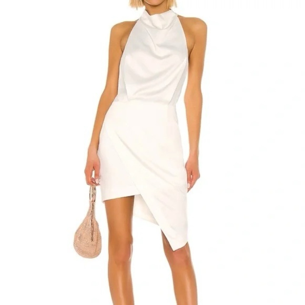 Elegant White Halter Dress